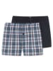 Schiesser Web-Boxershorts 2er Pack in Blau