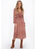 IZIA Women Dress in red multicolor