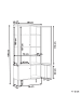 Beliani Vitrine OXTED in Schwarz - (W) 80 x (H) 180 x (L) 35 cm
