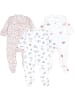 TupTam Baby Mädchen Schlafstrampler mit Fuß 3er Pack in weiß/beige