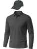 normani Herren Langarm Poloshirt mit passender Baseballkappe in Grau