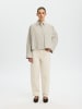 SELECTED FEMME Cropped Boxy Shirt in Pure Cashmere/Bright White
