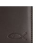 oxmox Leather Geldbörse RFID Schutz Leder 10 cm in braun-freedom fish