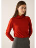 More & More figurbetonter Rollkragenpullover in chilli orange