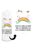 Mr. & Mrs. Panda Weihnachtskerze Einhorn Regenbogen mit Spruch in Weiß