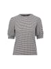 Zero  Strukturshirt mit kurzen Puffärmeln in BlackCream