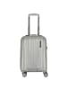 Polestream Moonrock 4 Rollen Kabinentrolley S 55 cm mit Dehnfalte silver brushed