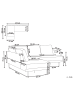 Beliani Ecksofa BREDA in Grün/Schwarz - (W) 210 x (H) 75 x (L) 200 cm rechtsseitig