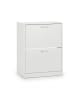relaxdays Schuhschrank in Weiß - (B)60 x (H)80 x (T)24 cm