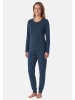 Schiesser Schlafanzug Casual Essentials in Ultra violett