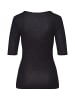Hanro T-Shirt Woolen Lace in Black