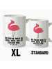 Mr. & Mrs. Panda Teepott Flamingo Stolz mit Spruch in Weiß