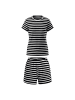 usha BLUE LABEL Women Shorts in Black White Stripes