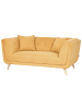 Beliani 4-tlg 2-Sitzer Sofa HABO in Gelb/Braun