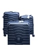 Almina 3 Tlg. Reisekoffer- Set mit 4 Räder 360° drehbar, Hartschale in Blau