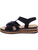 rieker Keilsandalette in schwarz