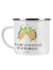 Mr. & Mrs. Panda Camping Emaille Tasse 30. Hochzeitstag Perlenho... in Weiß