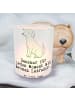 Mr. & Mrs. Panda Glas Teelichthalter Labrador Moment mit Spruch in Transparent