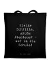 Mr. & Mrs. Panda Jutebeutel Spruch Schulanfang Abenteuer mit Spruch in Schwarz