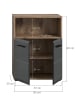 ebuy24 Badschrank Ice Schwarz 60 x 30 cm