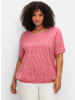 sheego Kurzarmshirt in magenta-gemustert