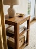 KADIMA DESIGN Standregal MUMBAI Massiv-Holz 60 cm Wohnzimmer-Regal mit 2