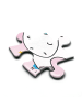 Mr. & Mrs. Panda Puzzle Einhorn Nacht ohne Spruch in Rot Pastell