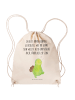 Mr. & Mrs. Panda Rucksack-Beutel Schildkröte Pfeifen mit Spruch in Creme