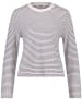 Gerry Weber Pullover Langarm Rundhals in Ecru/Weiss/Blau Gemustert