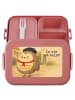 Mr. & Mrs. Panda MEPAL Bentobox Eule Frankreich Design mit Spruch in Rot Pastell