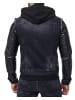 Cipo & Baxx Herren Regular Fit Jacke Stonewashed in Black