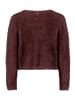 Vera Mont Strick-Cardigan mit Rundhalsausschnitt in Dark Maroon