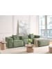 Beliani Ecksofa DOLVA in Grün/Schwarz - (W) 294 x (H) 72 x (L) 170 cm linksseitig