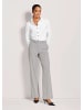 MADELEINE Weite Bügelfalten-Hose in steingrau / wollweiß
