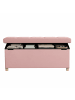 SONGMICS Sitzbank Melisa in Rosa - (B)110 x (H)40 x (T)38 cm