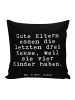 Mr. & Mrs. Panda Kissen 40x40 Gute Eltern essen die... mit Spruch in Schwarz