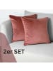Tom Tailor TT Kissenhülle 2er Set VelvetSignature 45 x 45 cm in Rose