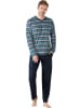 hajo Single-Jersey Schlafanzug in marine