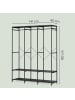 SONGMICS Kleiderschrank Blochic in Schwarz - (B)141 x (H)180 x (T)40 cm