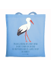 Tasche Storch mit Spruch in Sky Blue