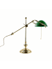 Licht-Erlebnisse Tischlampe (B)16.8 x (L)26 x (H)47 cm in Messing poliert Grün