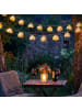 MARELIDA LED Lichterkette Blumen Außen Blumengirlande 15 Blüten L: 1,4m weiß
