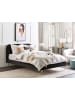 Beliani Doppelbett FLAYAT in Schwarz/Gold - (W) 173 x (H) 109 x (L) 215 cm