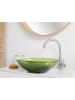 Beliani Waschbecken MOENGO in Transparent/Grün - (W) 54 x (H) 15 x (L) 36 cm
