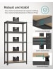 SONGMICS Schwerlastregal Cozory in grau - (B)90 x (H)180 x (T)40 cm