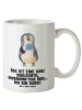 Mr. & Mrs. Panda Große Teetasse Pinguin Lolli mit Spruch in Weiß