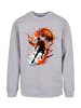 F4NT4STIC Sweatshirt Basketball Splash Orange Sport CREW in grau meliert