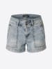 KOROSHI Glänzende Logo-Jeansshorts in blau
