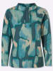Sieh an! Stehkragen-Shirt in ozean-petrol-bedruckt