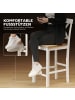 HOMCOM Barhocker-46,5L x 41,5B x 96H cm-Eiche+Weiß